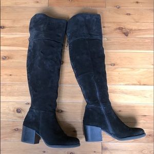 Steve Madden Shoes | Steve Madden Orabela Black Suede Over The Knee Boots | Color: Black | Size: 7 | Saltwaterbeach's Closet